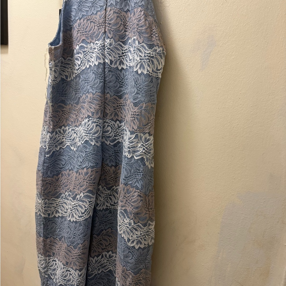 Blue and Pink Lace Dress